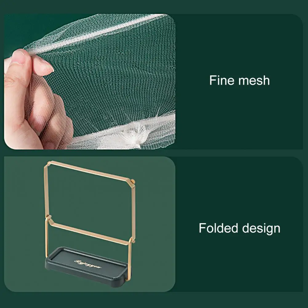 Convenient Sink Drainage Rack  Foldable Paste Firmly Sink Drain Rack  Sink Leftover Filter Rack Garbage Mesh Bag Waste Basket