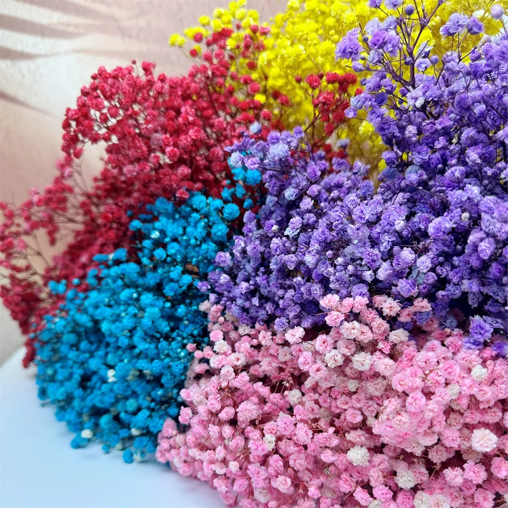 

100g Natural Baby'sBreath Decoration Dried Pressed Flowers Gypsophila Floral Arrangements Home Decor Weddings Party DIY Decor