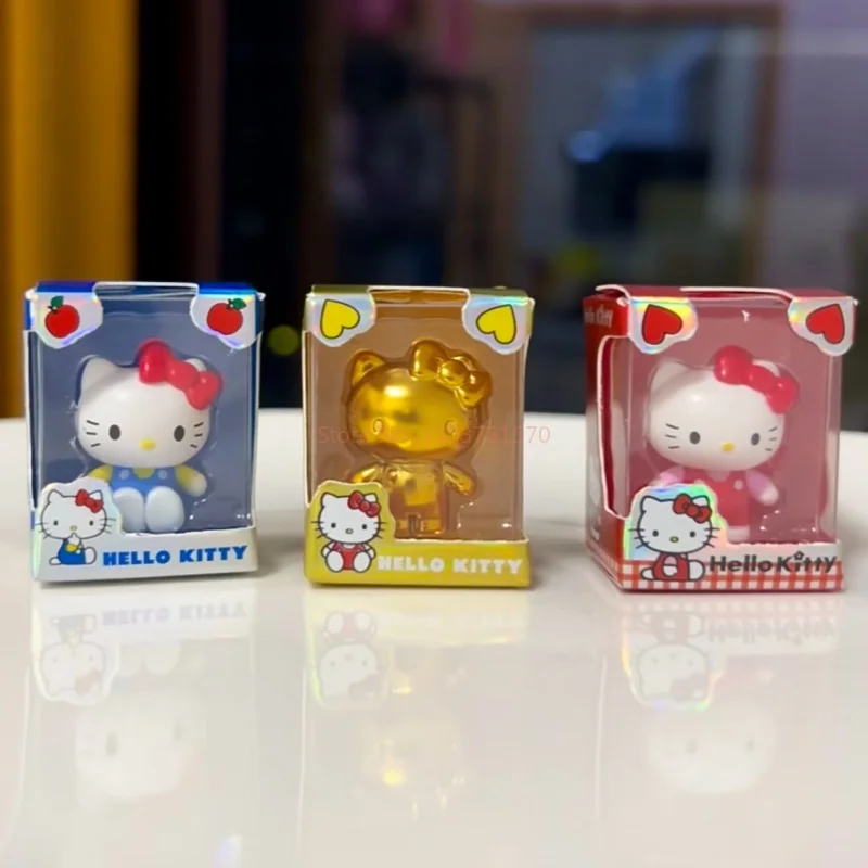 Sanrio Family Rice Grain Doll First Blind Box Hello Kitty Kuromi Mini Collectible Handmade Model Dolls Action Figures Girl Gifts