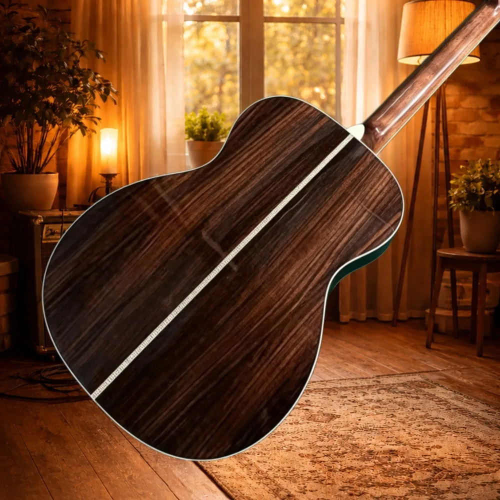 Hot Selling Items Vintage Yellow Gloss Color Acoustic Guitar 41 Inch Spruce Wood Body High Gloss Varnish Professional Performance view 5