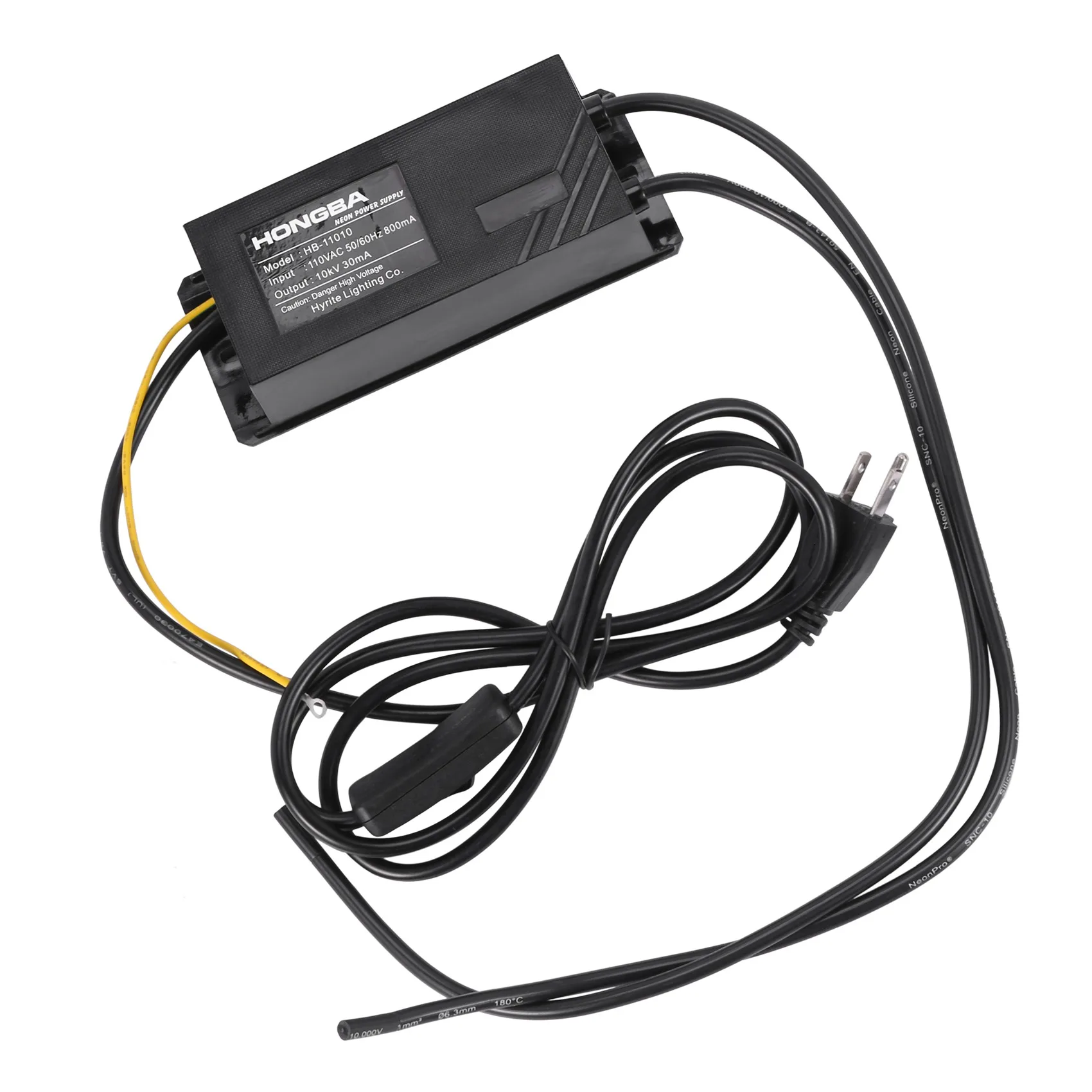 10 كيلو فولت 120 فولت محول تسجيل ضوء النيون لعلامة النيون إمدادات الطاقة البيرة بار علامات النيون الولايات المتحدة التوصيل