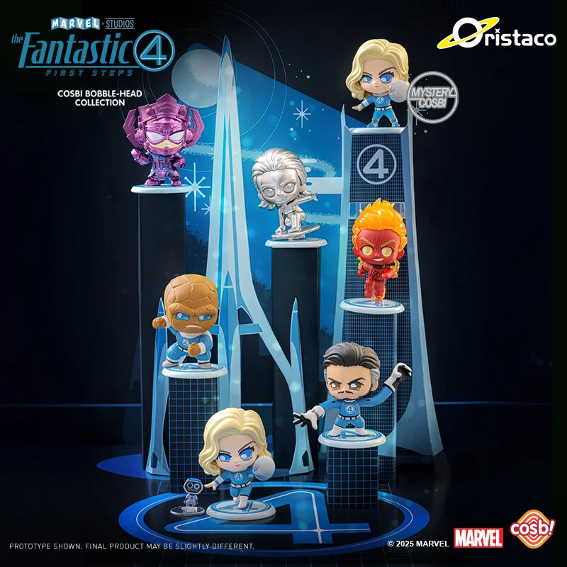 

Горячие игрушки Фантастическая четыре первых шагов Cosbi Слепая коробка Mystery Box Мини-фигурка Аутентичная игрушка Настольный декор Модель Праздничные подарки