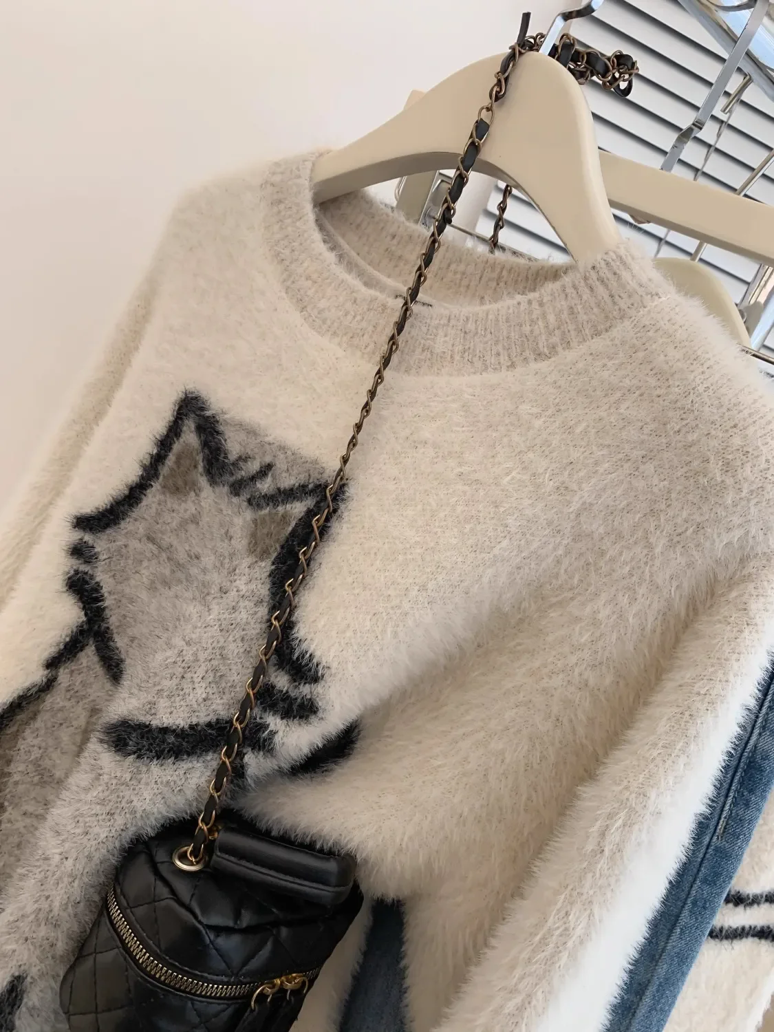 Jesień Zima Nowy Leniwy Styl Sweter O-neck Sweter z długim rękawem Moda damska Pullover Luźny Casual Wszechstronny Dzianinowy Top