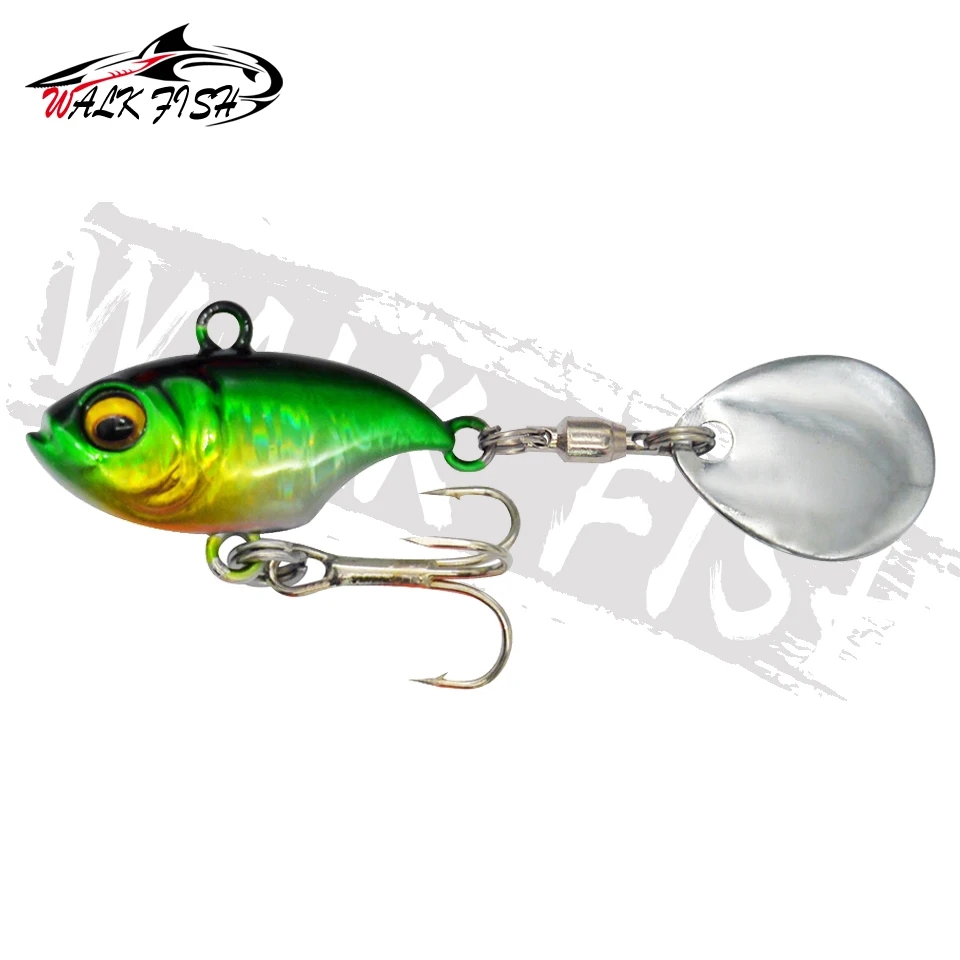 SPAZIERGANG FISCH Neue Schwanz Spinning 14g Balance Rotierenden Metall Jig VIB Vibration Köder Spinner Löffel Sinkende Köder Angelgerät pesca – Detail 17