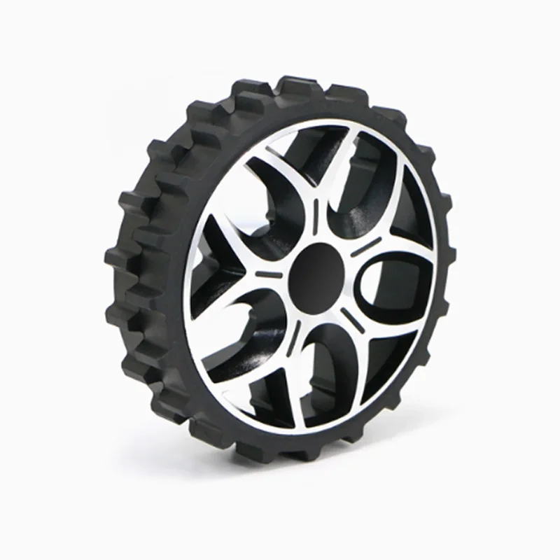 180mm Lawn mower rubber wheels with large teeth for anti-slip and obstacle crossing, intelligent  car wheels, drive tire