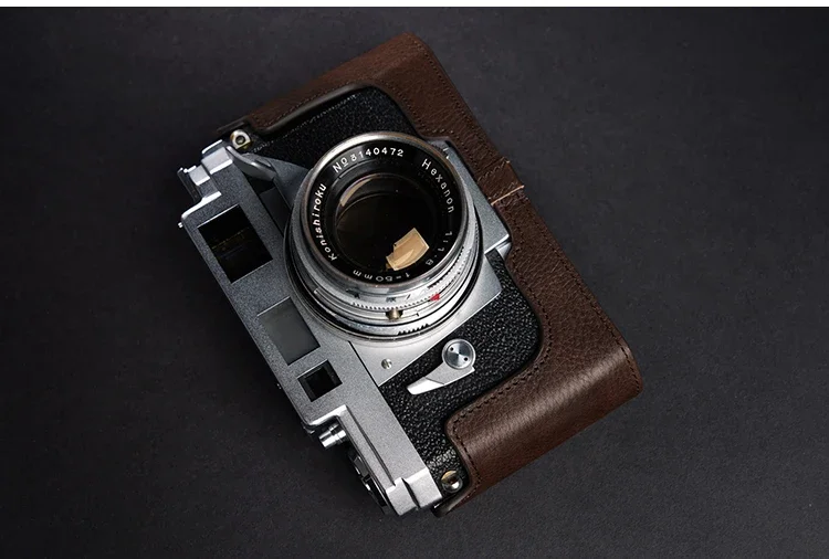 تصميم لكونيكا III IIIA(3A) IIIM(3M) حافظة كاميرا مصنوعة يدويًا من الجلد الطبيعي