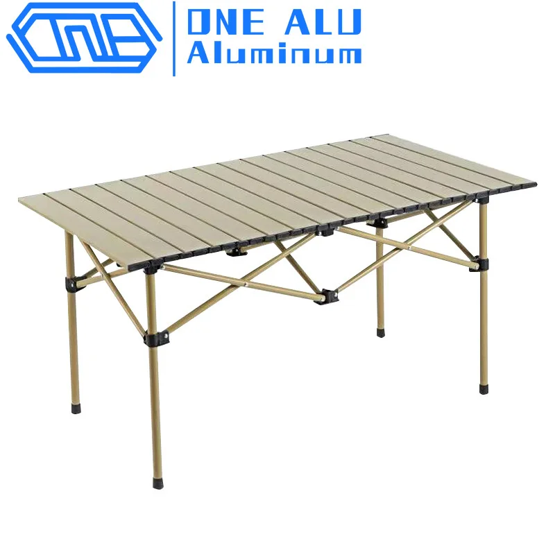 High Quality Portable Carbon Steel Folding Camping Picnic Table Modern Outdoor Garden Patio Hotel Use Durable Heavy Duty