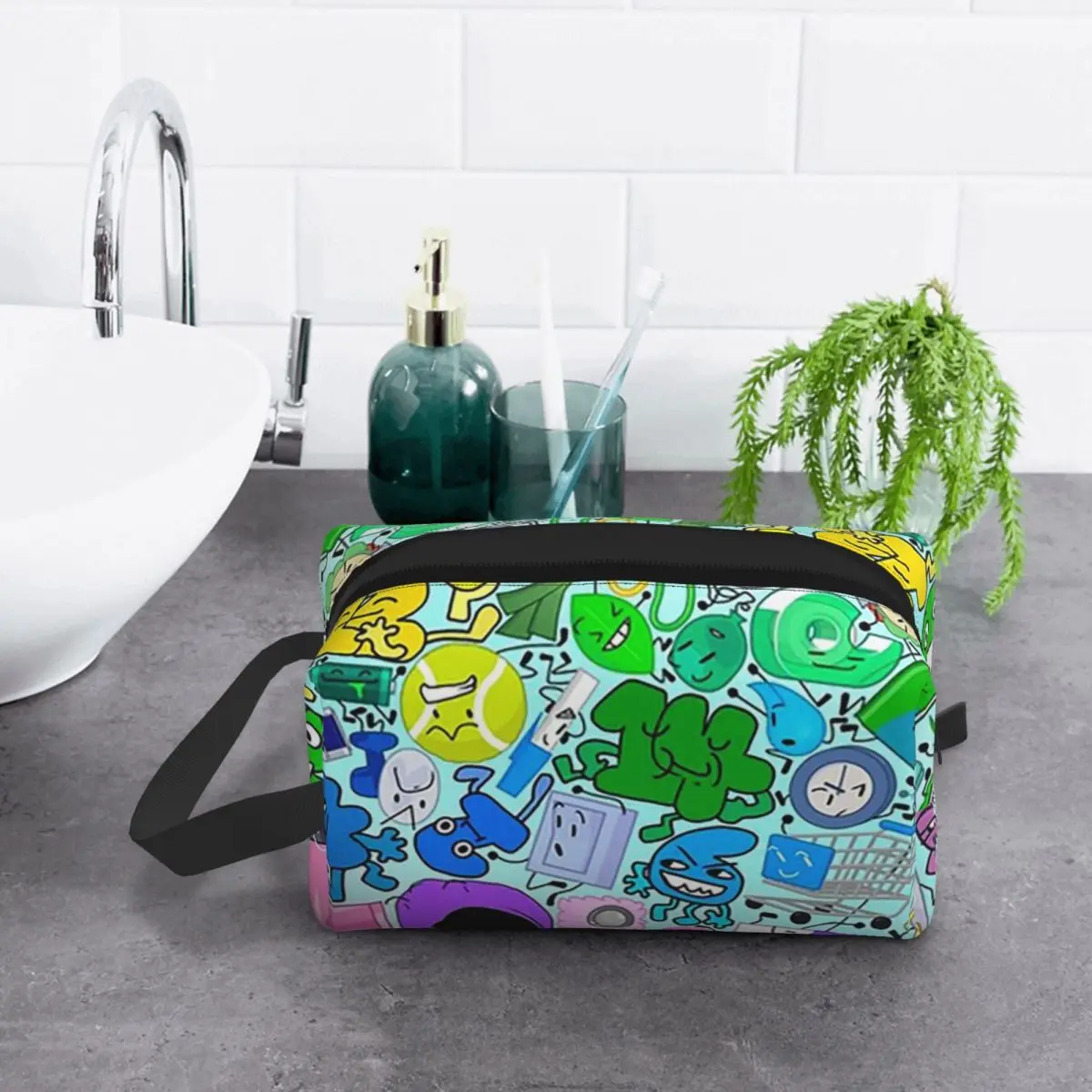 BFDI все персонажи косметичка косметический органайзер для хранения Dopp комплект туалетных принадлежностей косметичка для женщин красота дорожный пенал