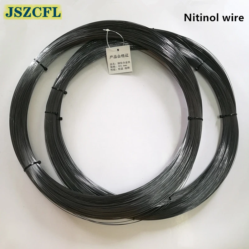 1m nitinol fio chromel 0.05-3mm níquel forma titanium memória hyperelastic ligas elástico niti para materiais de controle de temperatura