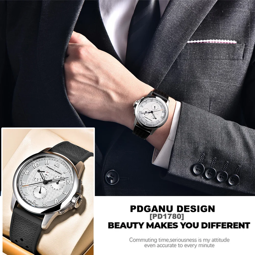 

PAGANI DESIGN 40 мм кварцевые наручные часы роскошные мужские стальные часы с сапфировым стеклом спортивные деловые часы для мужчин reloj hombre