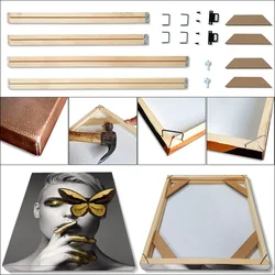 Factory Direct Simple DIY Picture Frame Camphor Wood Solid Wood Frame Family Gift for Canvas Embroidery Diamond Painting 60X80cm