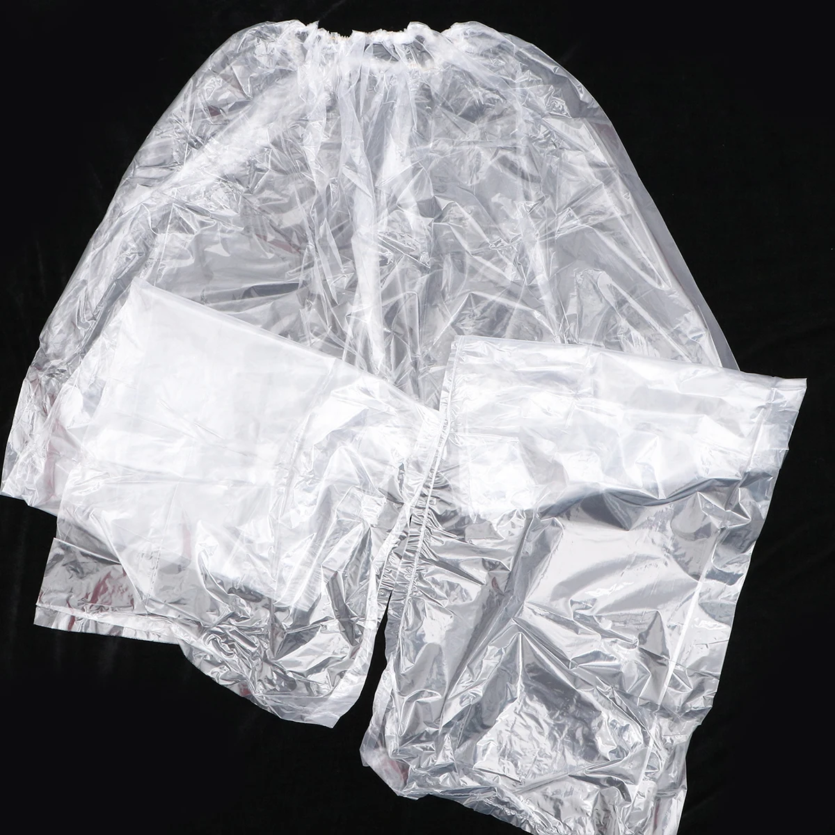 

2Pcs Kids Raincoat Disposable Unisex Hooded Lightweight WaterResistant Camping Hiking Mountaineering Rainwear