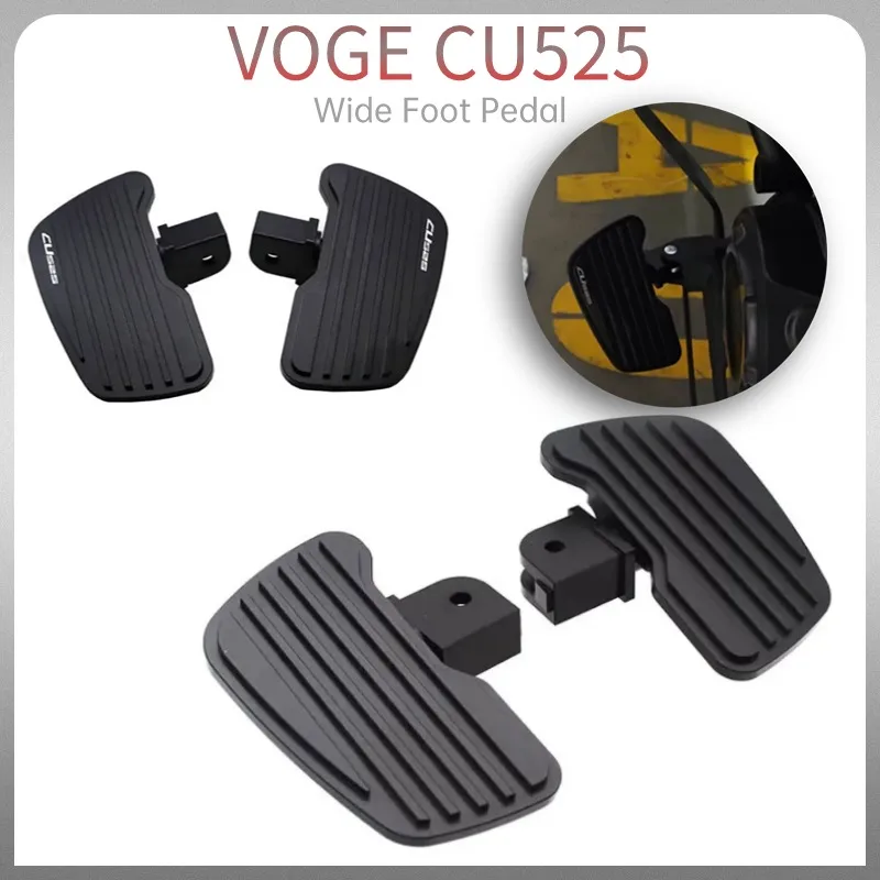 For VOGE CU525 CU 525 Motorcycle Footrest Billet Wide Foot Pegs Pedals Rest Footpegs CU-525 voge Footrest Accessories