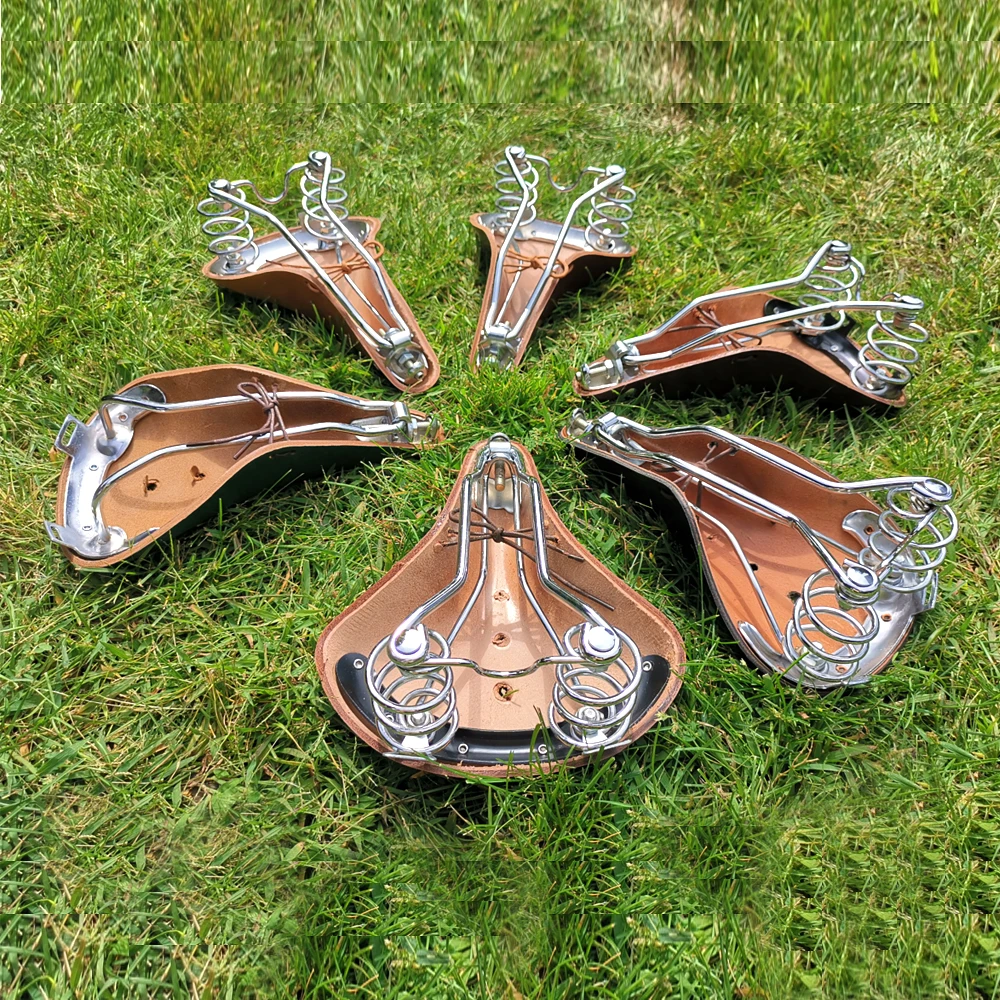 

Multi Style Cowhide Retro Bicycle Saddle, Comfortable And Durable, Handmade, Bicycle Accessories, G98