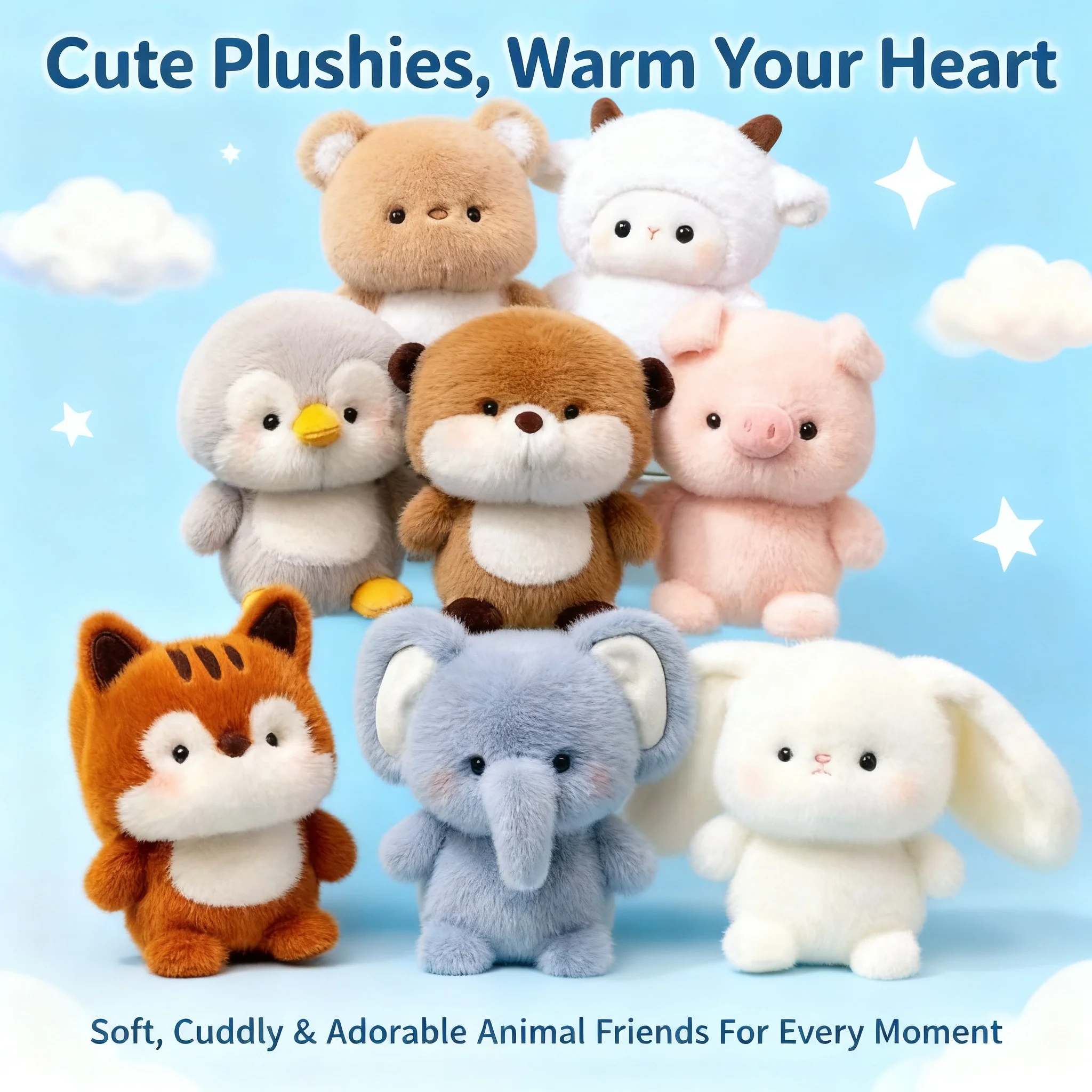 

16cm Cute Capybara Plush Toy Stuffed Elephant Animal Pillow Sleeping Bear Companion Doll Gift