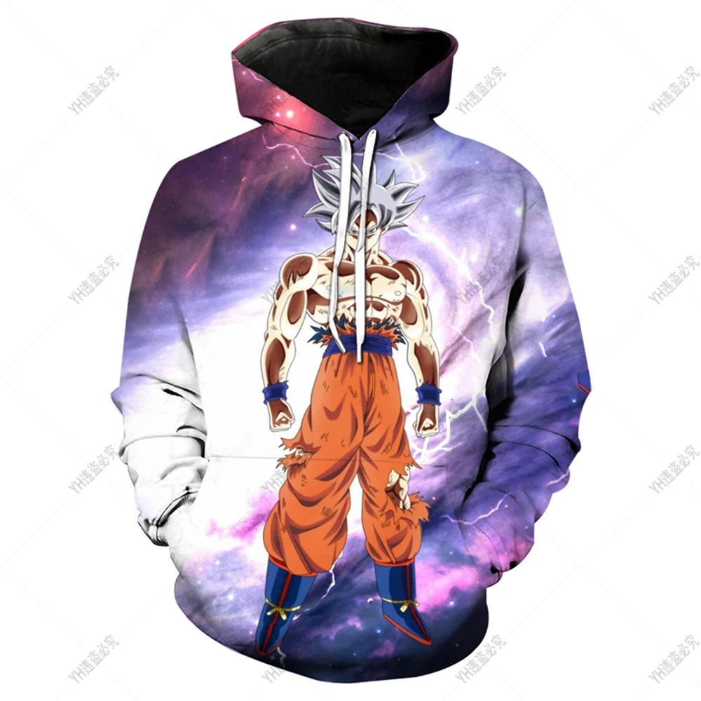 Autumn Children's New Sweater Dragon Ball Wukong 3D Digital Printing Loose Comfortable Hooded Pullover Large Size