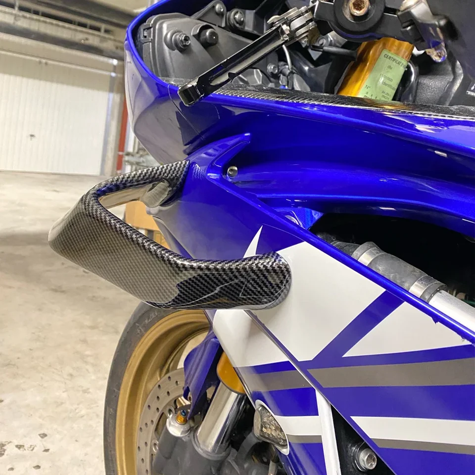 Yzf r6 winglets para yamaha yzfr6 asas frente carenagem downforce