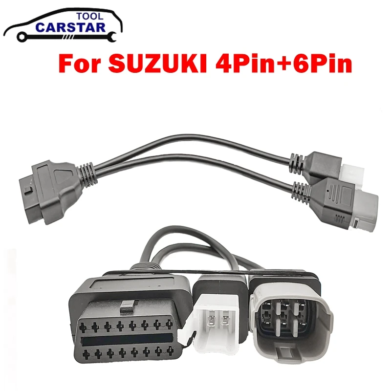 

Диагностический кабель OBD мотоцикла 2 в 1 для SUZUKI 4pin для SUZUKI 6pin OBD2 2 в 1, кабель-адаптер с вилкой