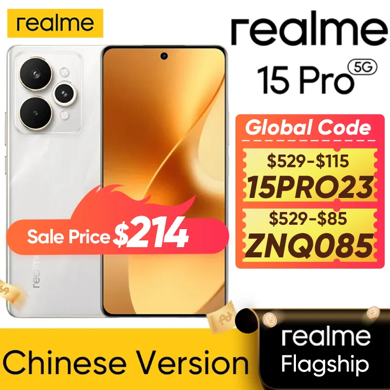 Realme 15 Pro China Version 6.8"144Hz AMOLED Display 7000mAh Titan Battery 80W SuperVOOC 50MP Rear Camera Snapdragon 7 Gen 4