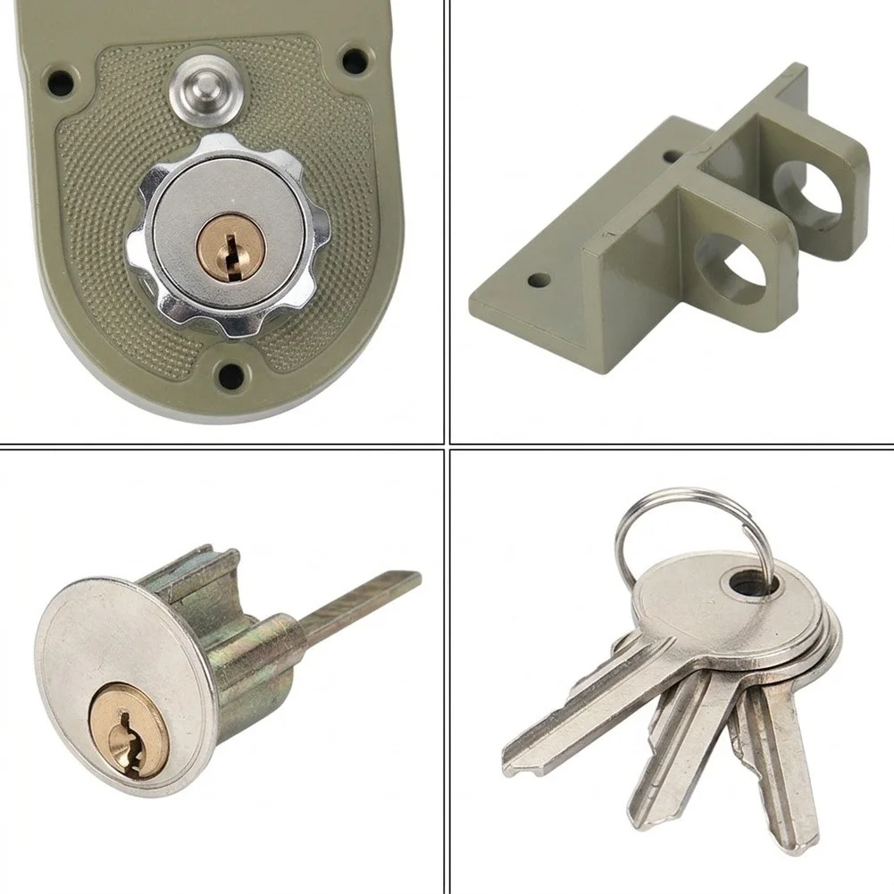 Left and Right Handed Rim Lockset for Heavy-Duty Security - Compatible with Iron and Wood Doors - Includes All Mounting Hardware