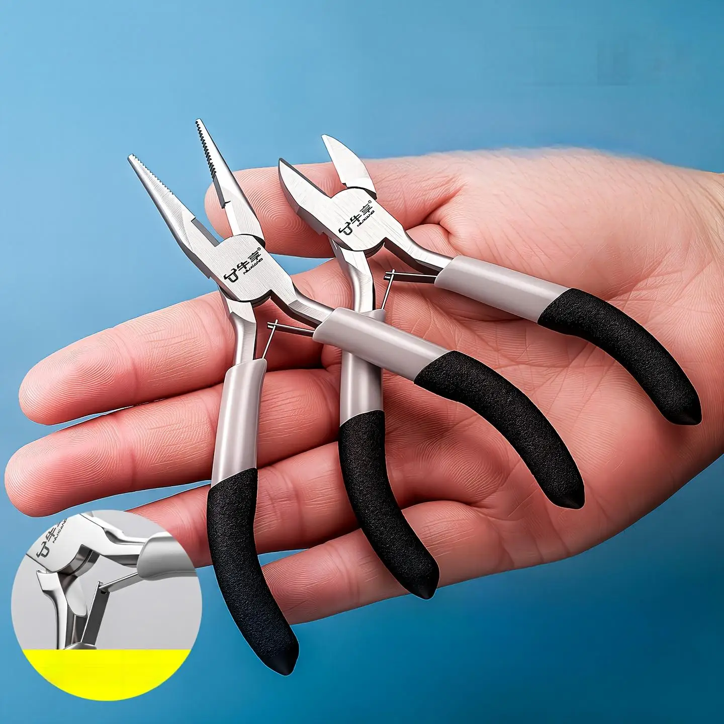 Mini Needle Nose Pliers Stainless Steel Multi Function Hand Tool For DIY Jewelry Making Wire Cutting Electrician PCB Work​