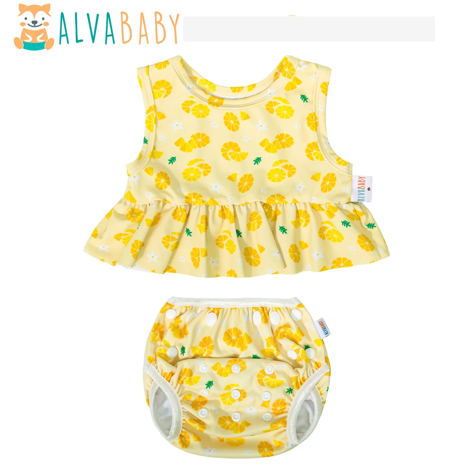 

U PICK 1 Set ALVABABY летний купальник, Модный Купальник без рукавов для маленьких девочек