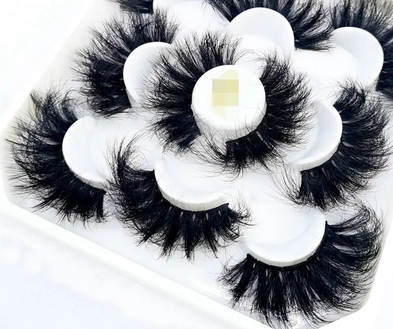 HBZGTLAD 新しい 5 ペア 25 ミリメートル 3d ミンクまつげフェイクミンクまつげうっすらとした厚いナチュラルフルストリップまつげ