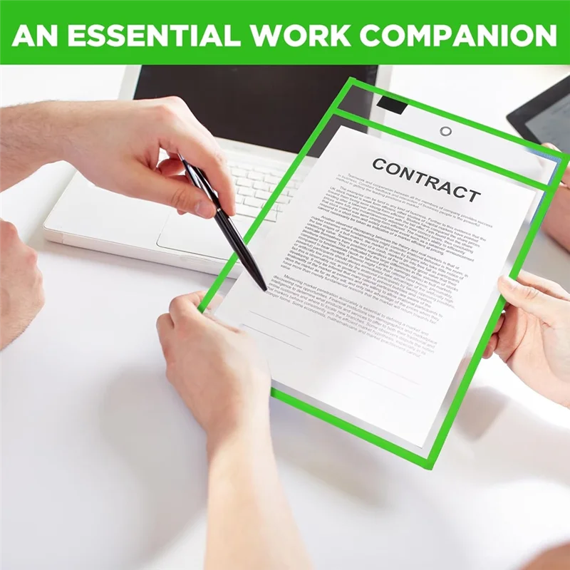 Porta-bilhetes de loja de plástico transparente EF-resistente à água, porta-bilhetes de trabalho variados de 25 pacotes (largura de 9,8" x 14" de altura)