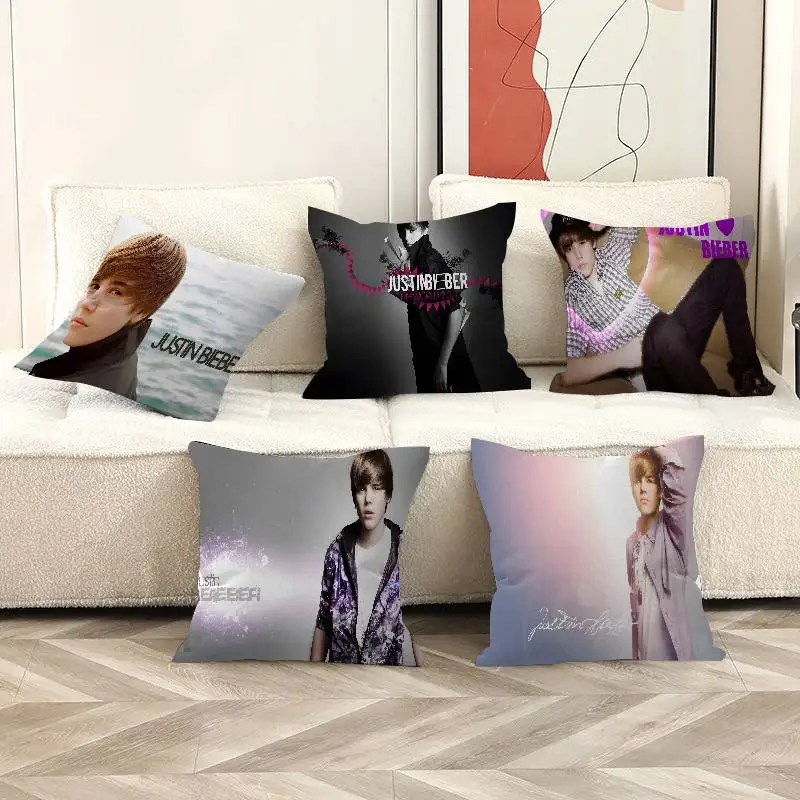 Justin Bieber Personalized Pillow Dust Cover Bedroom Kids Party Decoration Pillowcase Birthday Children Gift
