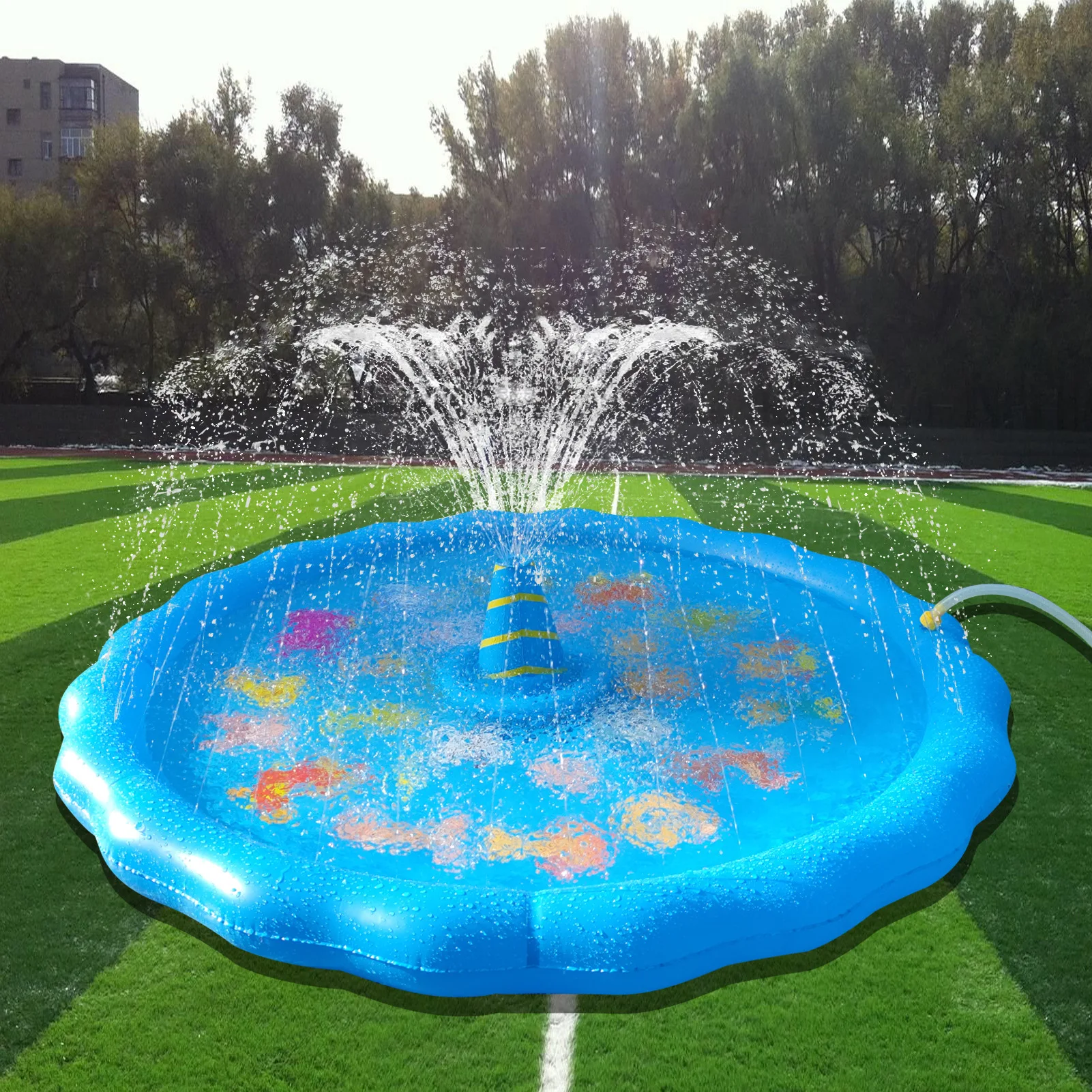 

Spray Pad Children's Courtyard Sprinkler 170CM Dolphin Letter Spray Pad Pool Accessories