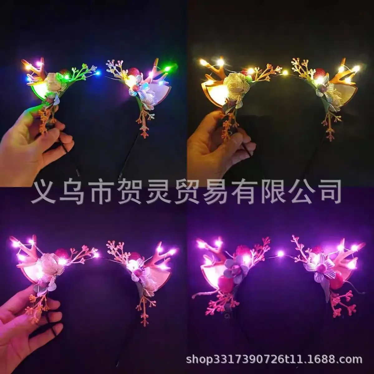 New Luminous Headgear Bride Super Fairy Mori Fairy Beauty Wreath Headband Jewelry