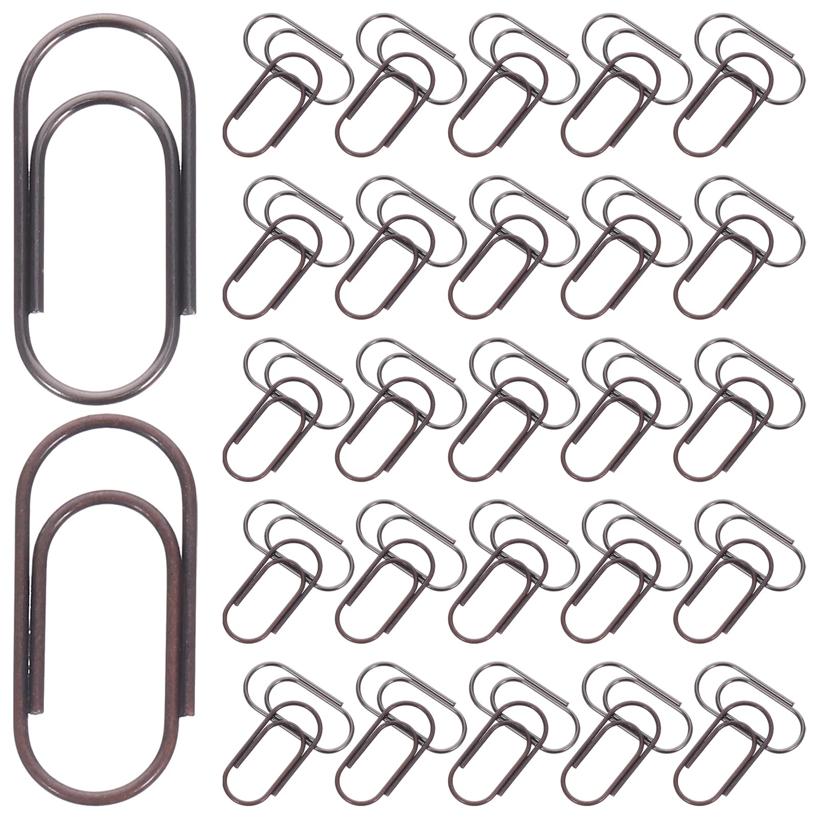 

200pcs Vintage Mini Paper Clips Metal Document Clamps Fasteners Strong Grip Office Home Use Organizing Sorting Binder