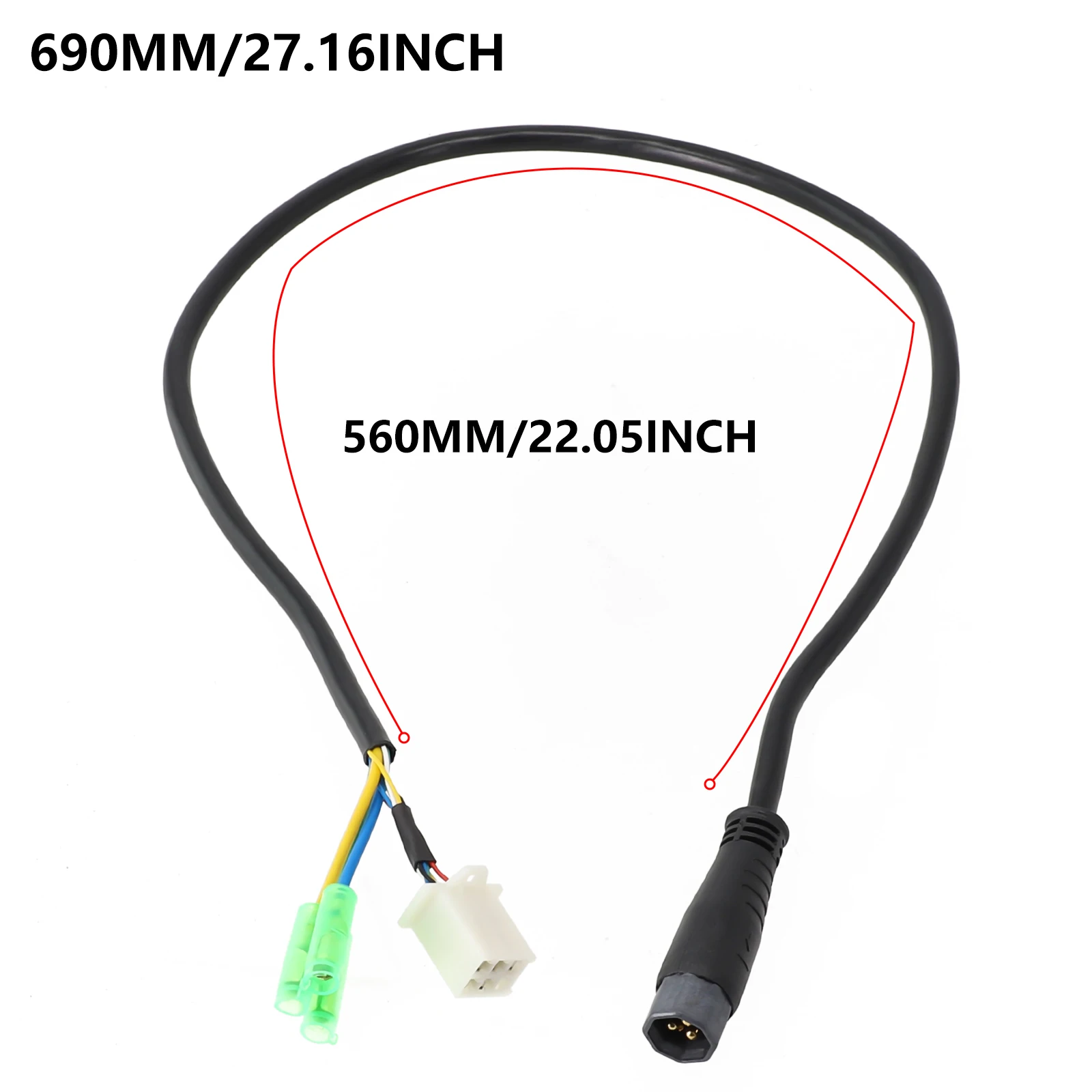 For 1000W 750W Motor 9Pin Motor Cable 1 Motor Cable 60CM Adapter Cable Male Nine Core Motor Black Adapter EBike Electric Bicycle