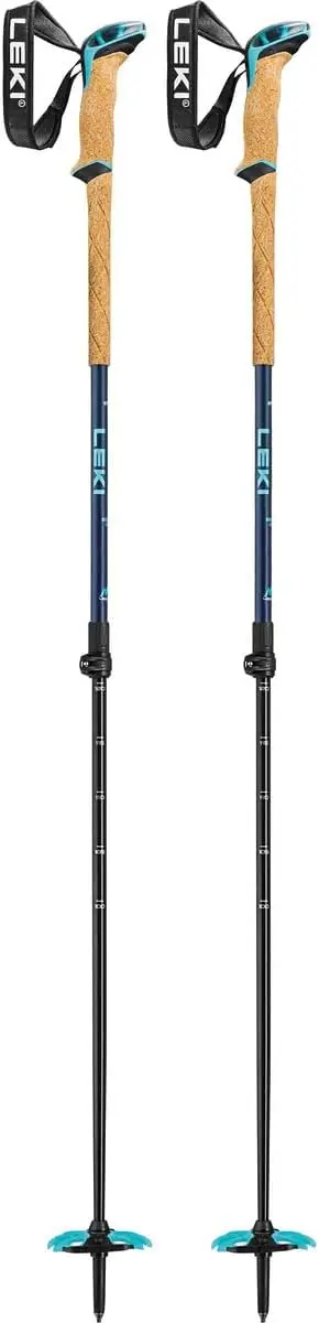 2 Aluminum Adjustable Lightweight Ski Poles for Backcountry Skiing & Snowboarding