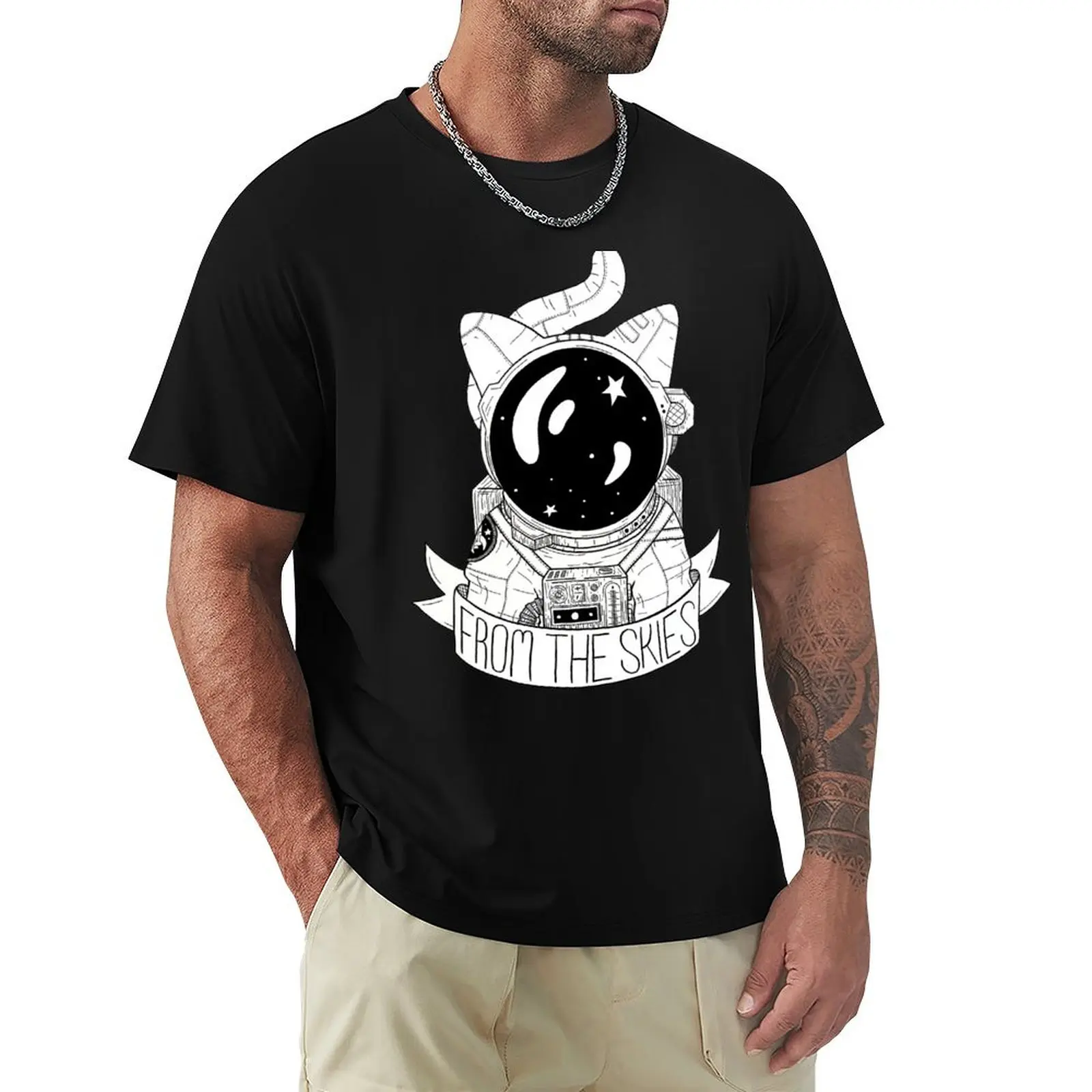 

From The Skies T-Shirt oversized graphic tee anime shirt cotton man t-shirts men clothing