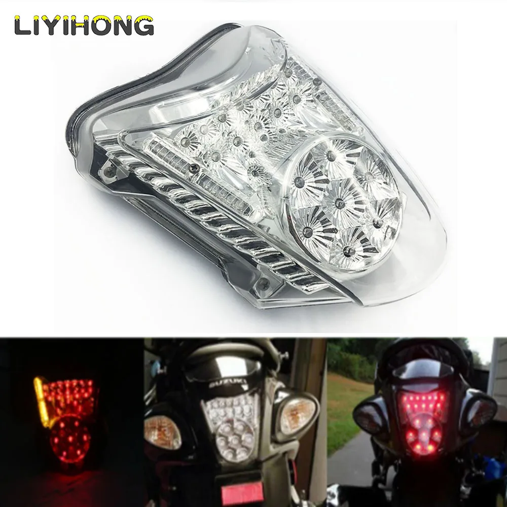 For Suzuki Hayabusa GSXR1300 GSX1300R 2008 2009 2010-2020 E-Mark Rear Tail Light Brake Turn Signals Integrated LED Light