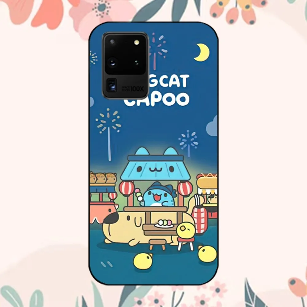 Love Cat Comic Cat Bugcat Capoo Phone Case For Samsung Galaxy S24 30 21 23 FE Note 20 10 Lite Plus Ultra Shell