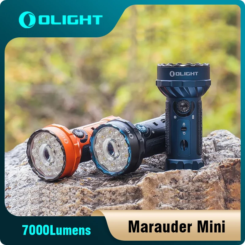 Olight Marauder Mini led flashlight 7000 lumens Magnetic Charging, Battery Included