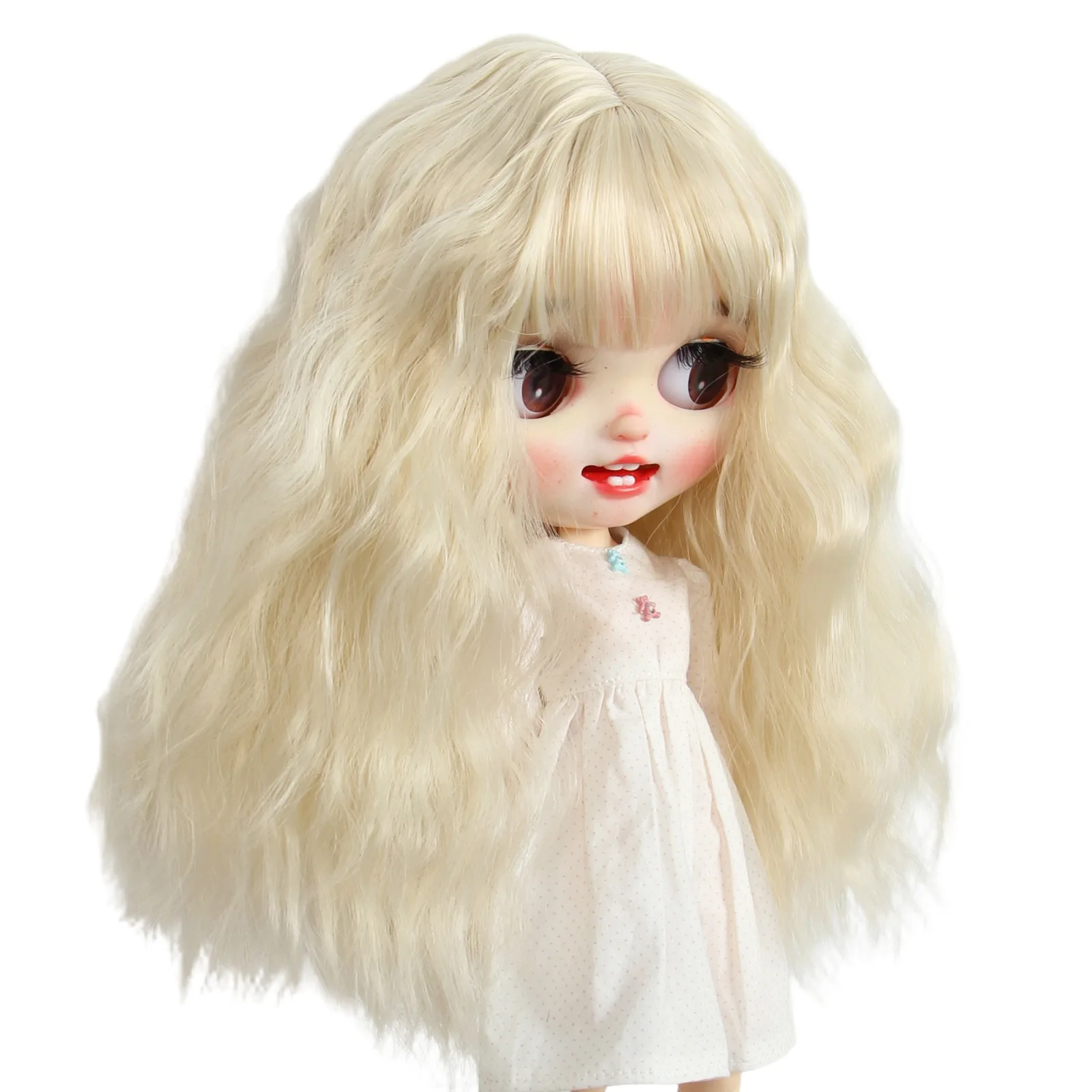 9-10 inch Blyth Wig Collection Of Long Curly Hair