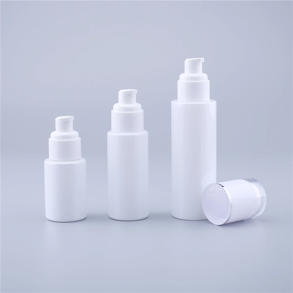 

100pcs 30ml 50ml White Glass Emulsion Refillable Ointment Bottles 30g Empty Cosmetic Jar Pot Eye Shadow Face Cream Container