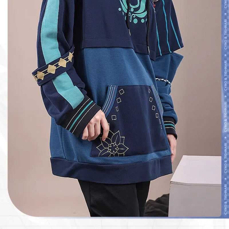 Costume da dio originale a tre punti Tinari wei vestiti vestiti anime circostante personalità vibe vento per indossare un cappotto con cappuccio