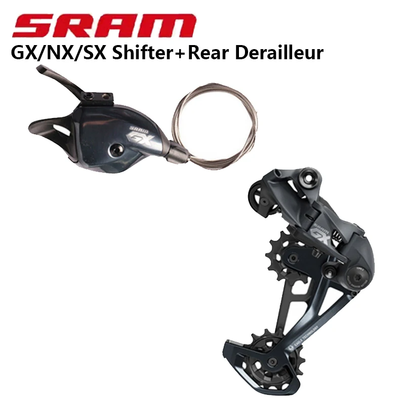 

Комплект скоростей для горного велосипеда SRAM GX EAGLE NX SX 1X12S, 12 Скоростей, переключатель передач, рычаг переключения передач, правый боковой задний переключатель передач, черный