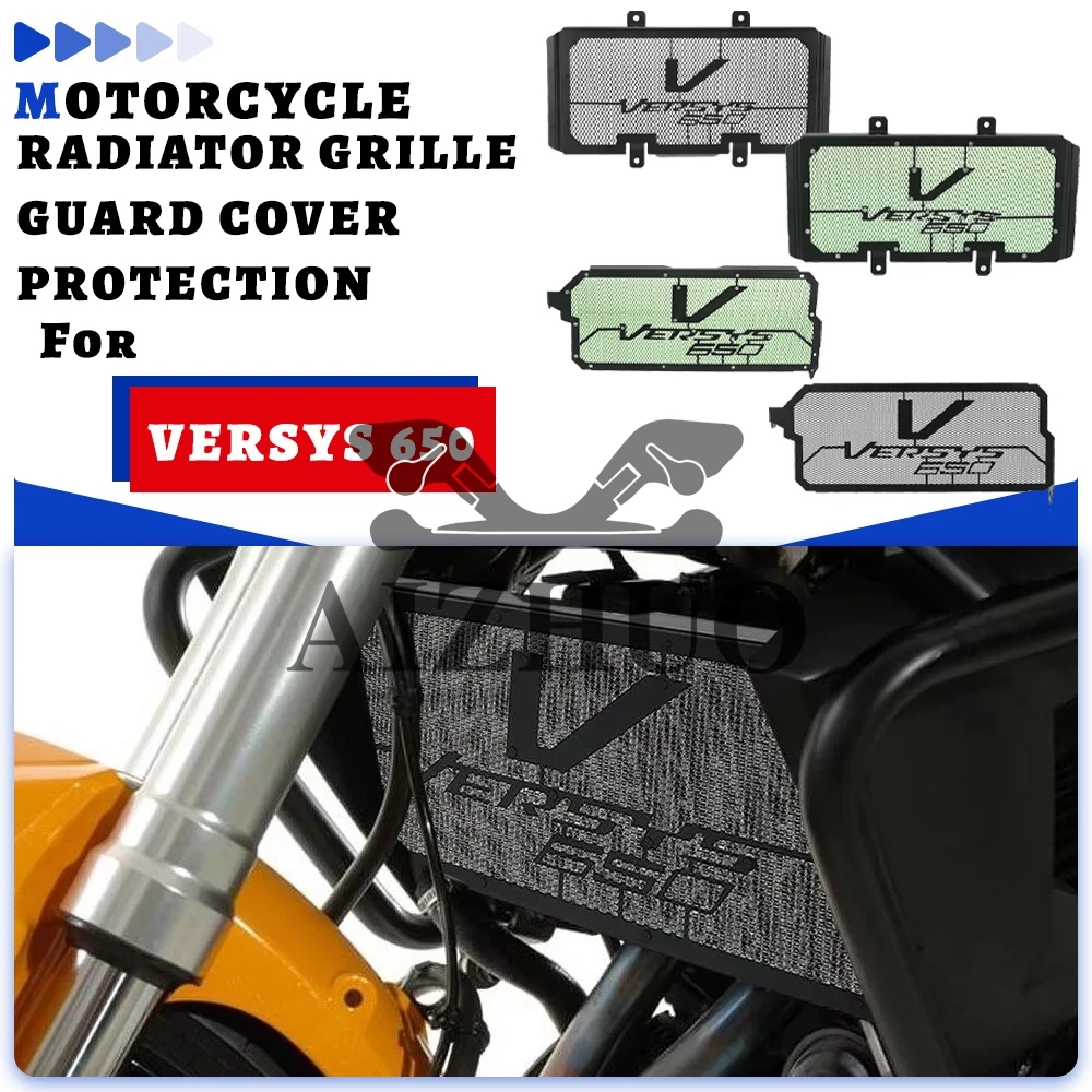 

For Kawasaki Versys 650 Motorcycles Radiator Grille Guard Cover Versys650 Radiator Guard 2010-2024 2023 2022 2021 2020 2019 2018
