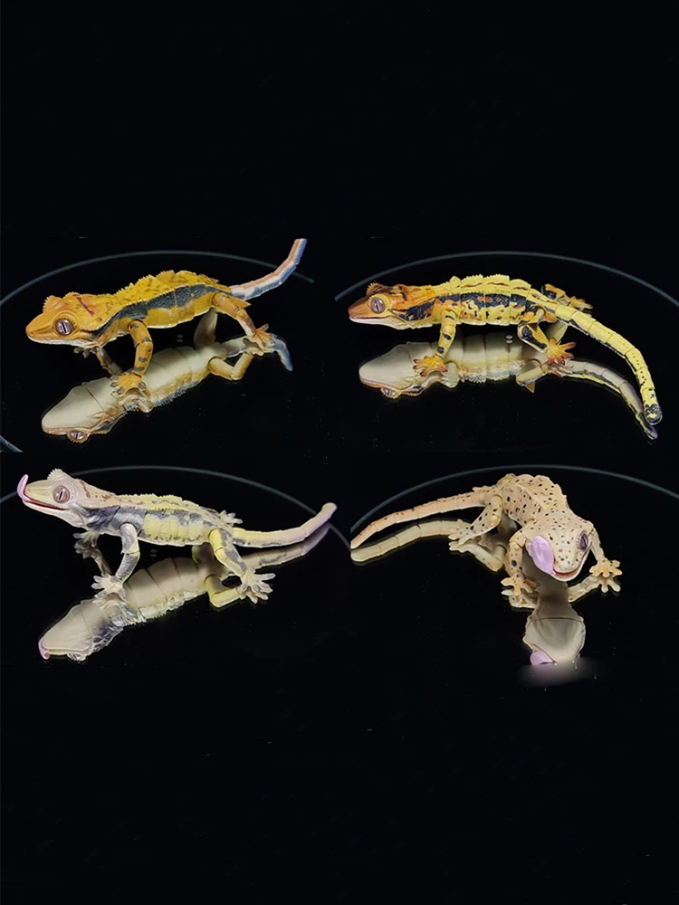 

Bandai Biology Big Map Kam Crested Dog Gecko Lizard Movable Hand Model To Twist Eggs Action Figures