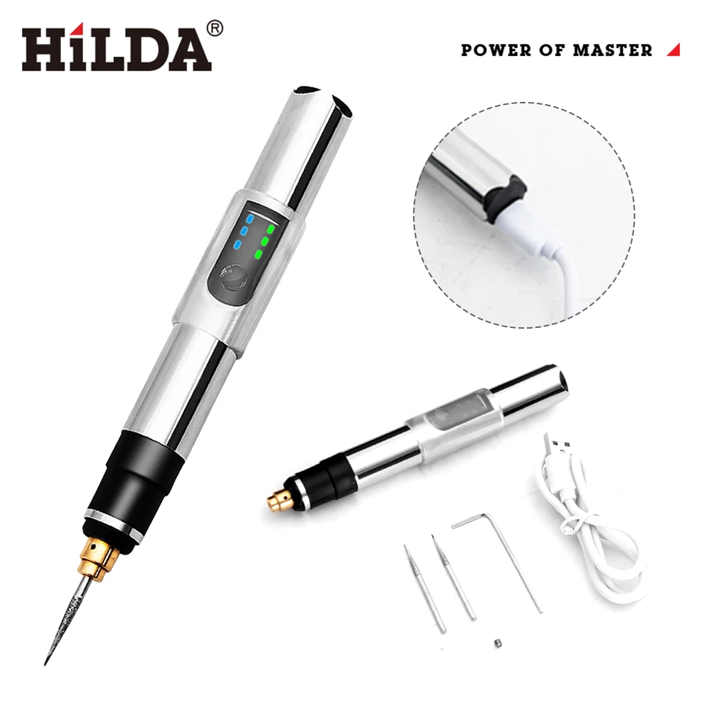 Mini USB Electric Engraver Pen Set Cordless Rotary Tool Kit Woodworking Engraving Pen DIY For Jewelry Metal Glass Wireless Drill