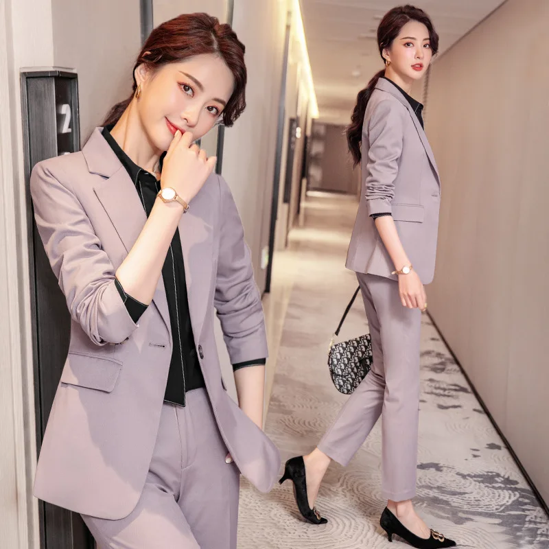 

Элегантные профессиональные женские костюмы для весны и осени, формальные женские костюмы в стиле богини, модная и стильная офисная одежда.