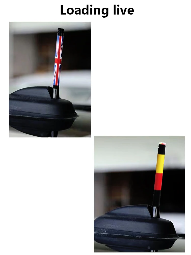 7,7 cm/10,7 cm Universelle kurze Autoantenne mit Union-Jack-Flaggenmuster, Dekor-Radioantenne, rostfrei, mit kompletten Montageadaptern – Detail 8