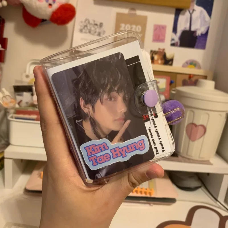 Star Chasing Girl Hand Account Album Mini Binder Transparent 3Inch Album Notebopok Many Inner Pages Card Holder Photocard Holder