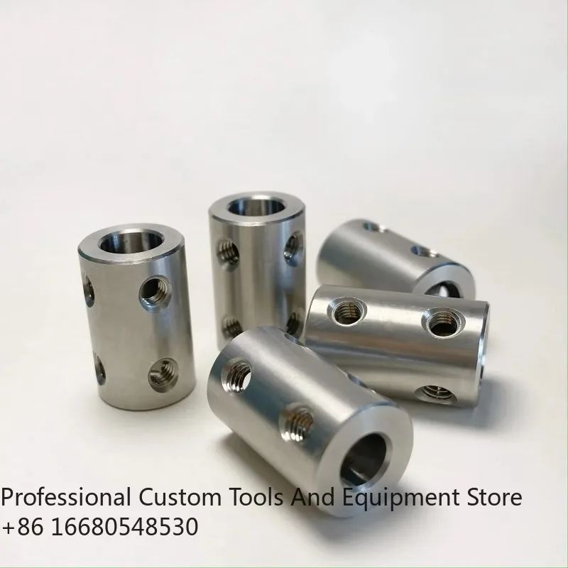 FC1pc Aluminum Alloy Rigid Coupling Adapter - Dual Sizes, Motor Shaft Reducer Conversion Connector Joint Sleeve