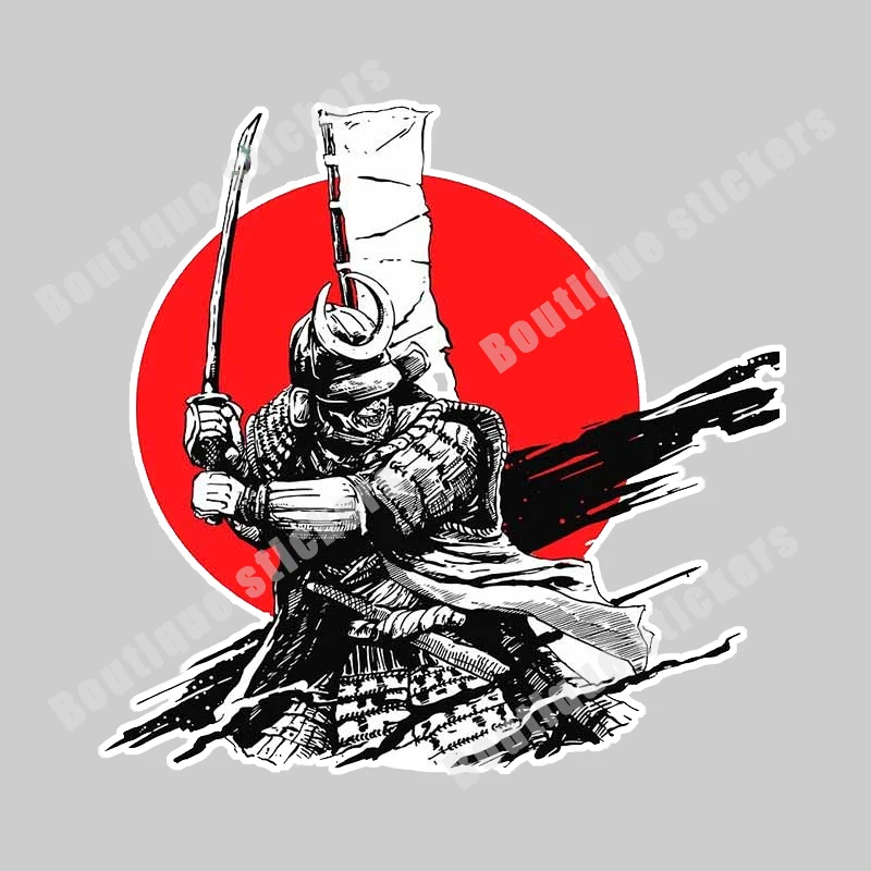 Jpct Japanese Aikido armor Samurai Ninja decal for cars, motorcycles, helmet waterproof Vinyl Sticker length 15cm